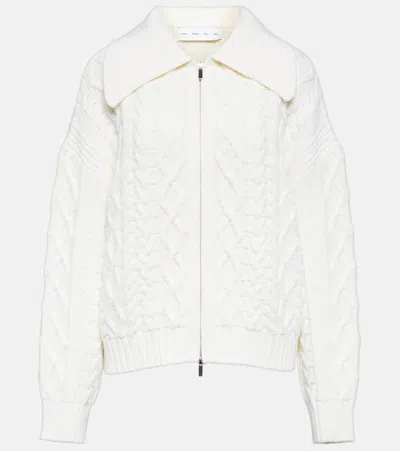 Proenza Schouler Cable-knit Wool Cardigan In White
