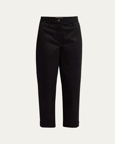 Proenza Schouler White Label Cait Cotton Twill Pants In Black