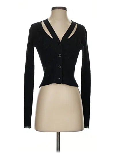 Pre-owned Proenza Schouler White Label Cardigan Sweater In Black