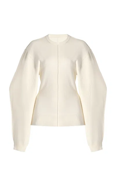 Proenza Schouler White Label Carolina Soufflé-knit Sweater In Ivory