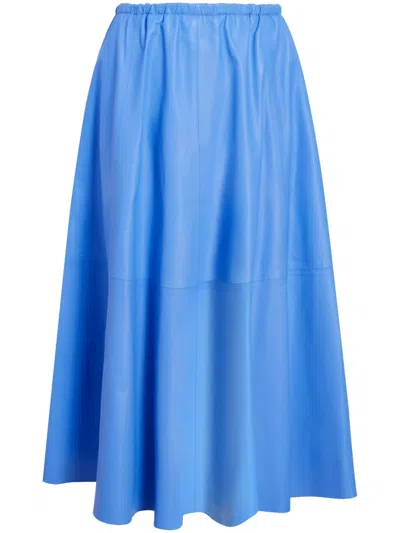 Proenza Schouler White Label Cece Midi Skirt In Blue