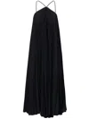 Proenza Schouler White Label Celeste Lightweight Crepe Dress In 黑色