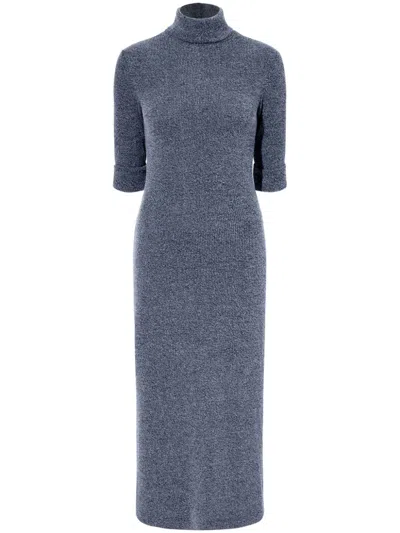 Proenza Schouler White Label Cerine Knitted Dress In Blue