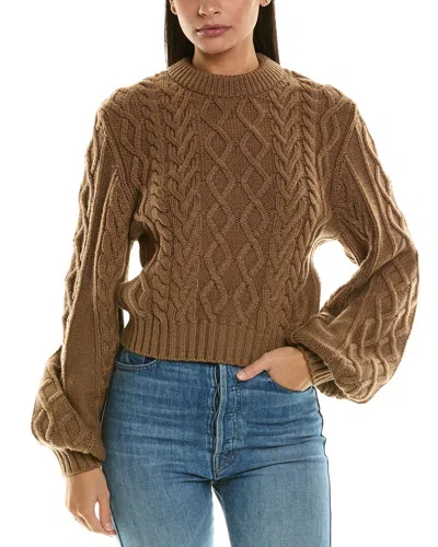 Proenza Schouler White Label Chunky Wool Sweater In Brown