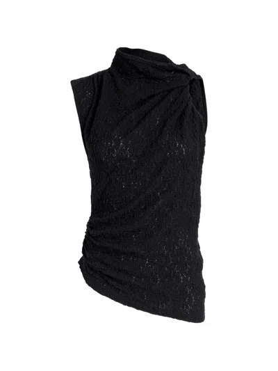 Proenza Schouler White Label Circe Top In Stretch-lace In Black