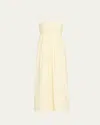 Proenza Schouler White Label Claudine Technical Poplin Midi Dress In Yellow