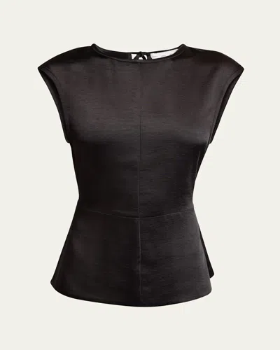 Proenza Schouler White Label Clemence Sleeveless Satin Top In Black