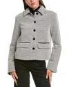 Proenza Schouler White Label Colette Wool-blend Jacket In Gray