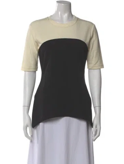 Pre-owned Proenza Schouler White Label Colorblock Pattern Crew Neck Top In Multi