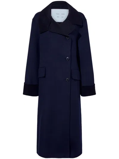 Proenza Schouler White Label Constance Coat In Blue