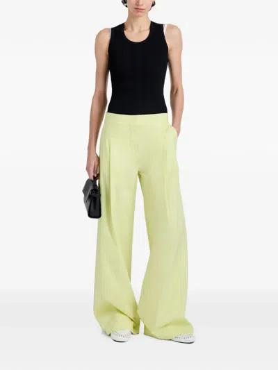 Proenza Schouler White Label Coralie Pants In Poplin In Yellow
