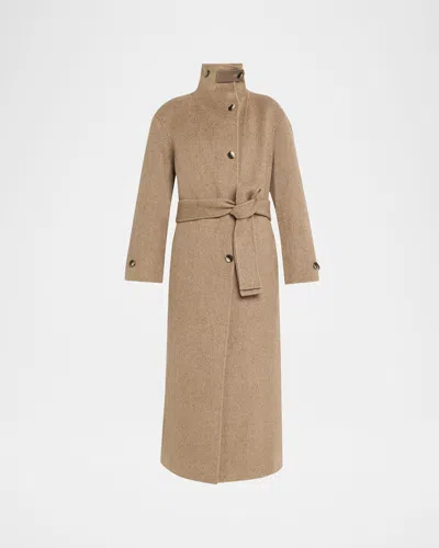 Proenza Schouler White Label Corey Splittable Wool Maxi Coat In Multi