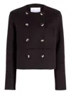 Proenza Schouler White Label Courtney Double-faced Wool-cashmere Jacket In Brown