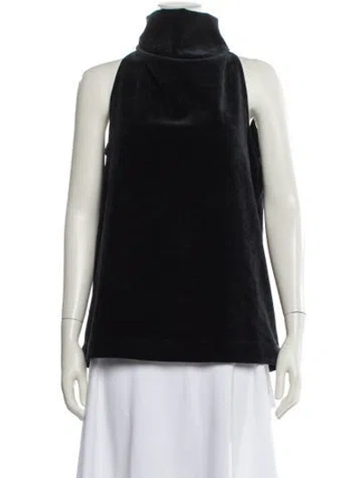 Pre-owned Proenza Schouler White Label Cowl Neck Sleeveless Top In Black