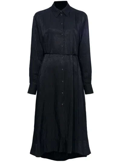 Proenza Schouler White Label Hemdkleid Mit Knitteroptik In Schwarz