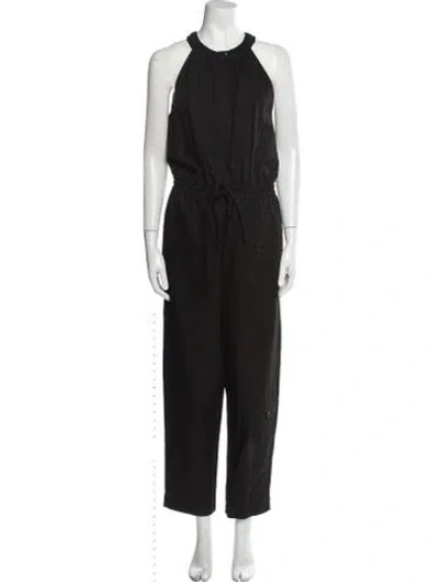 Pre-owned Proenza Schouler White Label Crew Neck Jumpsuit In Black