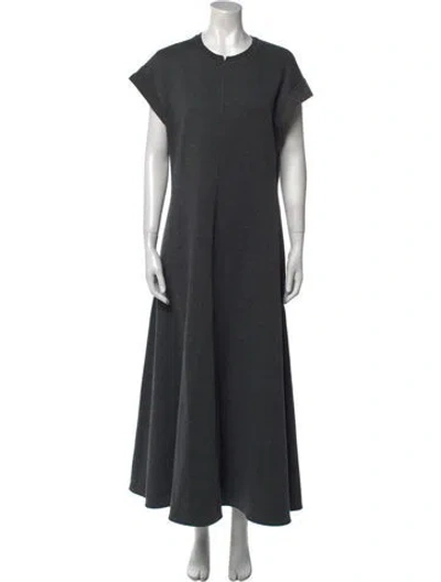 Pre-owned Proenza Schouler White Label Crew Neck Long Dress In Gray