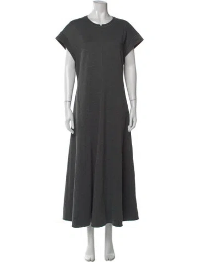 Pre-owned Proenza Schouler White Label Crew Neck Long Dress In Gray