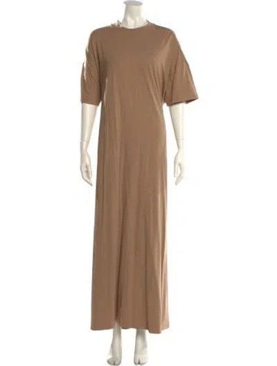 Pre-owned Proenza Schouler White Label Crew Neck Long Dress In Neutral