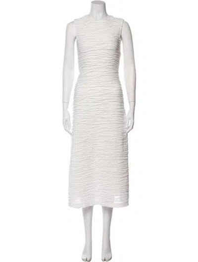 Pre-owned Proenza Schouler White Label Crew Neck Long Dress In White