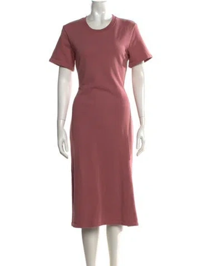 Pre-owned Proenza Schouler White Label Crew Neck Midi Length Dress In Pink