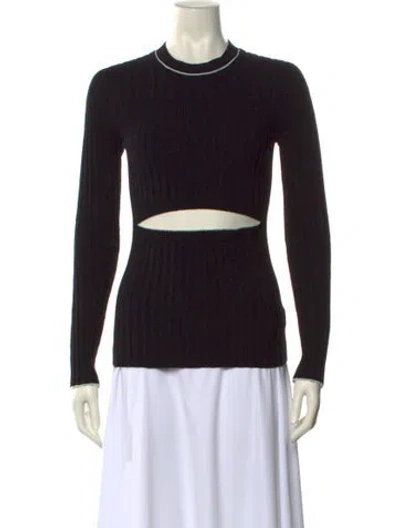 Pre-owned Proenza Schouler White Label Crew Neck Sweater In Black