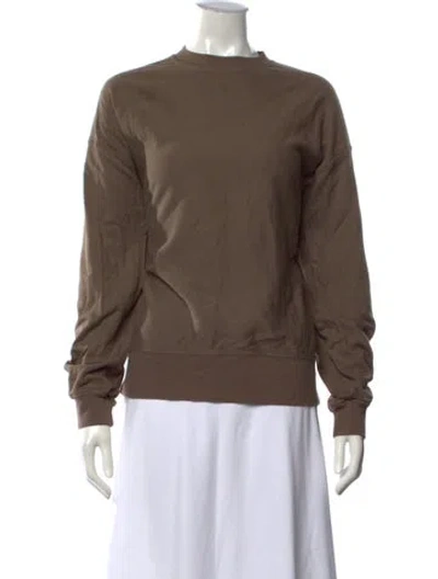 Pre-owned Proenza Schouler White Label Crew Neck Sweater In Brown
