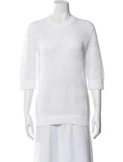 Pre-owned Proenza Schouler White Label Crew Neck Sweater In White