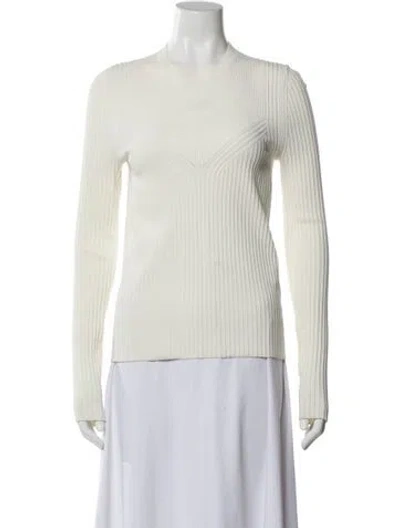 Pre-owned Proenza Schouler White Label Crew Neck Sweater In White