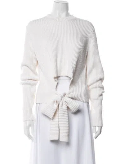 Pre-owned Proenza Schouler White Label Crew Neck Sweater In White