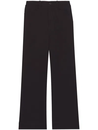 Proenza Schouler White Label Cropped Cotton Twill Culottes In Black