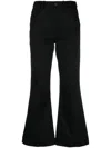 Proenza Schouler White Label Cropped Flared Trousers In Black