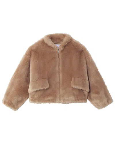 Proenza Schouler White Label Faux-fur Cropped Jacket In Pink