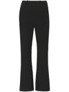 Proenza Schouler White Label Cropped Kick-flare Trousers In Black