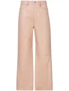 Proenza Schouler White Label Cropped Leather Trousers In Pink