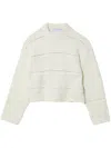Proenza Schouler White Label Cropped Open-knit Jumper In Neutrals