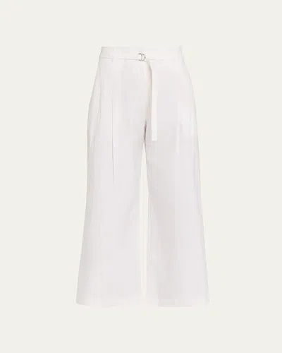 Proenza Schouler White Label Cropped Raver Pants In Poplin In White
