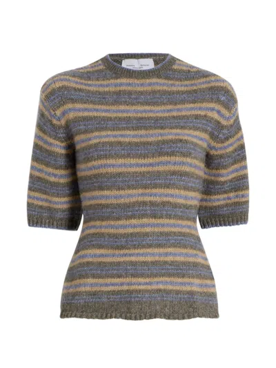 Proenza Schouler White Label Dana Striped Wool-blend Sweatshirt In Multi