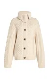 Proenza Schouler White Label Darlene Cable-knit Merino Wool Cardigan In Ivory
