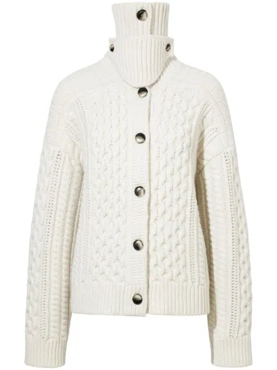 Proenza Schouler White Label Darlene Cardigan In Alabaster