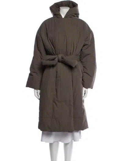 Pre-owned Proenza Schouler White Label Down Coat In Brown