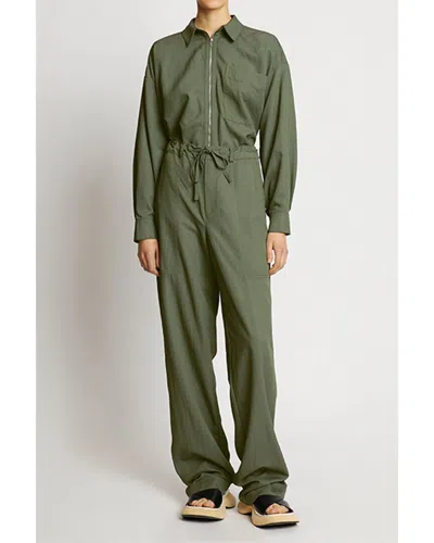 Proenza Schouler White Label Drapey Suiting Drawstring Pant In Green