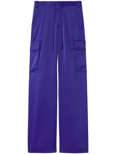 Proenza Schouler White Label Drawstring-fastening Cargo Trousers In Blue