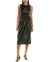 Proenza Schouler White Label Drawstring Midi Dress In Black