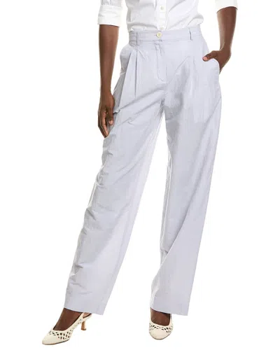Proenza Schouler White Label Eleanor Linen-blend Pant In Blue