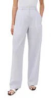 Proenza Schouler White Label Eleanor Pants In Linen Shirting Light Oxford Melange In Blue