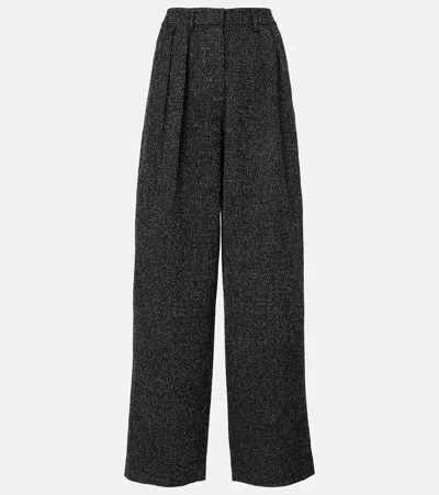 Proenza Schouler White Label Eleanor Tweed Wide-leg Pants In Black