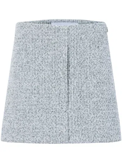 Proenza Schouler White Label Elise Mini Skirt In Coal/black/alabaster