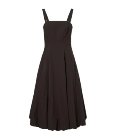 Proenza Schouler White Label Ella Cotton Midi Dress In Brown