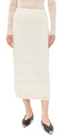 Proenza Schouler White Label Elsa Skirt In Plaid Knits Alabaster In Alabaster